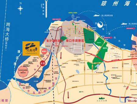 海鹏比邻湾交通图