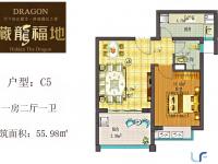 藏龙福地55.98㎡户型图