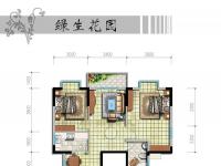 盈滨绿生花园89.30㎡户型图