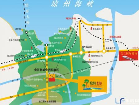天擎棕榈水城交通图