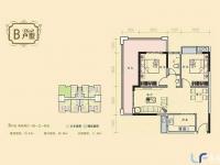 楼厦澜江月79.87㎡户型图