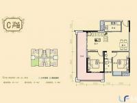 楼厦澜江月84㎡户型图