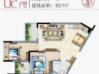 富力月亮湾70㎡户型图