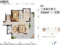 鲁能山海天224㎡别墅户型图