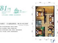 东方龙湾88㎡户型图