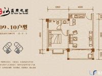太阳河温泉花园50㎡户型图