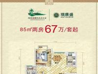 椰风水漾人家85㎡户型图
