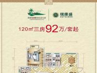 椰风水漾人家120㎡户型图