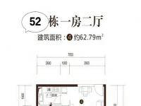 恒大御景湾62.79㎡户型图