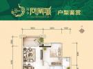 冠永凤凰城B户型1房2厅2阳台62.11㎡