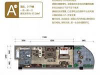 酒店、2-7#A户型1室1厅1卫1厨约67