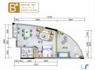 酒店式公寓、酒店B户型1室2厅1卫1厨约63