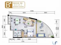 酒店式公寓、酒店B户型1室2厅1卫1厨约63