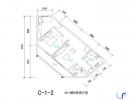 C-1-2户型图2室2厅1卫1厨77.24㎡