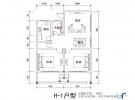 H-1户型2室2厅1卫1厨100.50㎡
