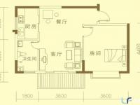 东海椰苑F1户型图1室1厅1卫 67.10㎡