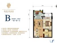 B户型 1房1厅1厨1卫 46㎡