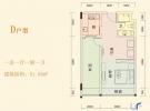 D户型 1房1厅1厨1卫 51.63㎡