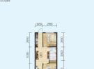 天弘金澜湾A4户型图2室2厅1卫1厨建筑面积61.39㎡
