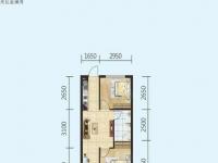 天弘金澜湾A4户型图2室2厅1卫1厨建筑面积61.39㎡