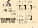 1-B栋1户型1房2厅1厨1卫72.27㎡
