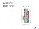 J户型2房1厅1厨1卫59㎡