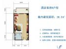 酒店客房B户型-1房1厅1厨1卫36.3㎡