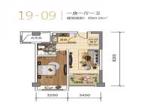 卓越盈滨悦府63㎡户型图
