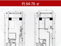广粤锦泰首座64-76㎡户型图