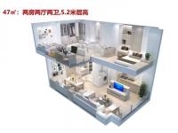 保利中央海岸规2房47㎡户型图