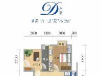 蓝山湖2房76.52㎡户型图