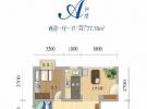 蓝山湖2房77.78㎡户型图
