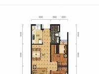 融创美伦熙语2房78㎡户型图