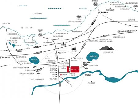 椰岛小城交通图