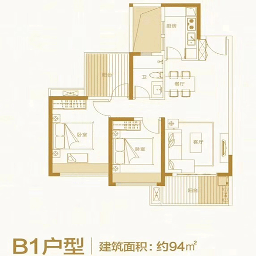 恩祥新城3房94平米户型图.gif