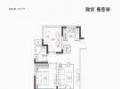 融创无忌海建面约66.28平米户型图