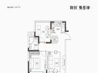 融创无忌海建面约66.28平米户型图
