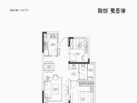 融创无忌海建面约69.77平米户型图