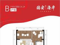 中信国安海岸套内48.47平米户型图