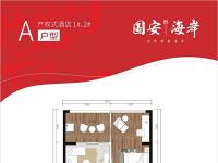 中信国安海岸套内43.39平米户型图
