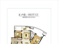 首开美墅湾建面约120平米户型图