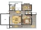 观澜湖上东区建面约103平米户型图