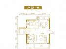 台湾风情小镇建面约65㎡复式楼户型图