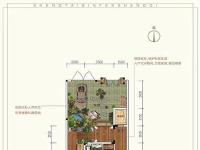 恒大御海天下建面约43平米别墅户型图