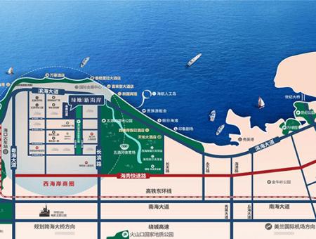 绿地新海岸交通图