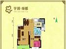 宇润绿都建面约61㎡户型图