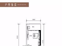 粤泰福嘉花园建面约39㎡户型图