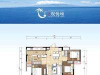 新合鑫观悦城建面约108平米户型图