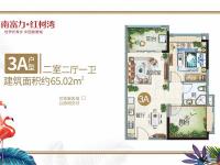富力红树湾2房65平米户型