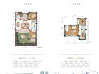雅居乐金沙湾建面218平米叠墅户型图
